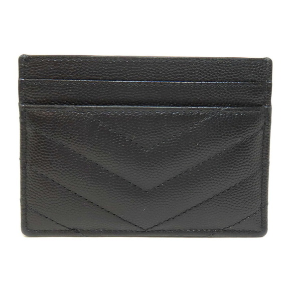 YVES SAINT LAURENT Black Leather Card Holder - Picture 2 of 11
